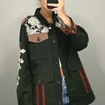 Driftwood Embroidered Military Jacket NWOT Green Size S Retail $168 Photo 0