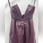 Ashley Park x RtR Voila Vegan Leather Strapless Brown Mini Dress Size 14 Photo 9