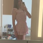 Pink Lux Boutique Ruffle Mini Dress Size M Photo 4