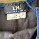 I.N. San Francisco Vintage Y2K Tropical Blue Leaf Print Spaghetti Strap Mini Dress USA Made Size M Photo 8