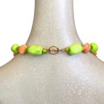 Bright Beaded Multi Shaped Pink, Blue, Orange Beads Lightweight Summer Necklace Pink Photo 7