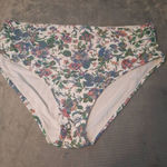 J.Crew J Crew Size 2X Floral Swim Bikini Bathing Suit Bottom Blue Photo 0