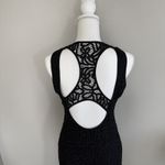 ALC Frank A.L.C. Women's Rollins Guipure Lace Dress Sleeveless Black Sz 2 Midi Silk Lined Photo 7