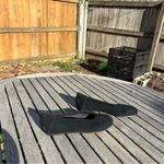 Eileen Fisher SHOES 11 Una Hidden Wedge Ballet Flat Black business casual suede Photo 2