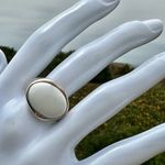 Robert Lee Morris Studio Sterling Silver Modernist White Resin Ring Photo 0
