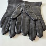 Leather vintage gloves black size 7 1/2 Photo 4