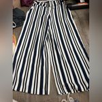 Carolina belle  navy Striped Wide-Leg Pants size small Photo 4