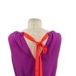 Kate Spade  Katia Crepe Dress Sleeveless Neon Bow Tie Magenta‎ Purple Size Small Photo 11