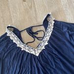 simply styled Womens by Sears Blue Lace Blouse - M Photo 1