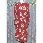 Stevie Hender Floral Dress Size L Midi Half Bell Sleeve Zip Back Boho Sheath Photo 5