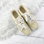Nike Court Vision Low Women's Sesame Camo Swoosh Sneakers in White Size 9 Photo 1