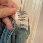 Free People  Must Have Thermal Ribbed Relaxed Henley Top in Bright Aqua Size Med Photo 6