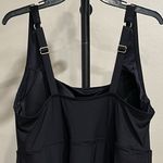 Lands' End  Chlorine Resistant Tummy Control Square Neck Swim Dress 20W Black Photo 7