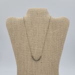 Women's Necklace 18" Jewelry Accessories Simple Gold Tone Curved Beaded Pendant Photo 8