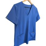 FIGS Casma Three-Pocket Scrub Top Ceil Blue Photo 2