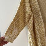 Vintage Bentley Gold Diamond Pattern Open Front Cardigan Sweater Womens Large XL Photo 4