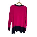 Misook Exclusively  Dark Pink Navy Cardigan Small Photo 3