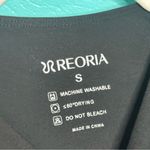 REORIA Women's Trendy Sexy Crew Neck Thumbholes Long Sleeve Sheer Mesh Bodysuit Black Photo 4