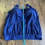 Lands' End Womens Solid Navy Blue Banded Tankini Swim Suit Top Plus Size 16DD Photo 4