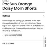 PacSun Orange Daisy Mom Shorts Photo 4