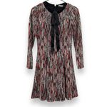 Alice + Olivia  Gwyneth Tie Neck Fit & Flare‎ 3/4 Sleeve Mini Dress Size 2 Photo 2