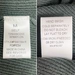 Roolee  Green Knit Sweater Dress Size Medium Long Sleeve Rugby Stripe Fall Casual Photo 6