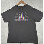 Walt  World Black Metalllic Rainbow Logo Magic‎ Kingdom Disney T-shirt XXL Photo 0