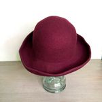 Vintage Bermona Trend Wool Cloche Hat Roll Brim Floral Embroidered Boho Chic M Red Photo 3