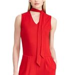 Ralph Lauren Lauren Jumpsuit XL NWT Simran Necktie Choker Cut Out Red Party Photo 3