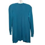 Style & Co Open Front Long Sleeve Cardigan Sweater Teal Blue Size Small Photo 4