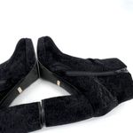 Kensie Black Velvet Floral Emeline Block heel boot bootie size 8.5 Platform Goth Photo 7