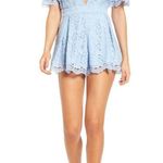 NBD Mila Lace Romper in Periwinkle S Photo 10