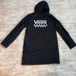 Vans Women’s XS Black Alliance Long Windbreaker Hood Jacket Coat Zipper Trench Photo 6