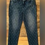 Talbots Flawless Blue Slim Ankle Anchor Nautical Stretch Mid Rise Denim Size 10 Photo 0
