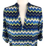 Wishful park Multicolor V-Neck Blouse Size S Photo 1