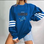 NFL Detroit Lions Blue long sleeve lightweight Sweatshirt! Size small! Photo 0