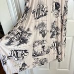 ZARA  Disney Bambi Sketch Long Puff Sleeve Mock Neck Pleated Midi Dress Small Photo 6