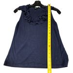 Lauren Ralph Lauren Petite Ruffle Silk Tank Top Navy P/L Blue Size undefined Photo 3