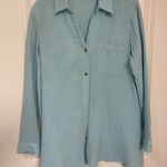 J. Jill sky blue long sleeve button down shirt size small. Photo 1