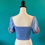 Xhilaration ⭐️ Super cute off the shoulder crop top with flower embroidered sleeves Photo 1