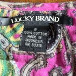 Lucky Brand Boho Paisley Tunic Longsleeve Top Lightweight Colorful Small Photo 2