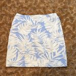 Talbots  Elegant Cream and Blue Mini Skirt size 6 Photo 6