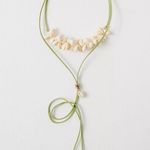 Free People Katie Leather Shell Choker NWT Layered Necklace Beach Bohemian Surf Photo 2