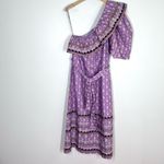 NEW Sea New York Sz XS Perry Border One Shoulder Dress Floral Lilac Purple Photo 4