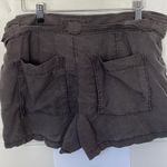 Free People Gray Tencel Paper Bag Tie Shorts 10 Photo 2