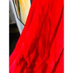 MARISSA WEBB Satin Red Tie Front V Photo 9