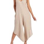Everlily Lurex Stripe Linen Wide Leg Jumpsuit Photo 1
