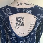 Soprano  Navy Embroidered Cut Out Tunic Dress Photo 8