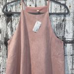 NWT blush mauve suede racerback swing dress Size M Photo 1