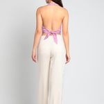 For Love & Lemons Rana Pink Underwire Push-Up Halter Tie Neck Top Y2K Girlhood Photo 3